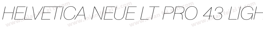 HELVETICA NEUE LT PRO 43 LIGHT EXTE字体转换
